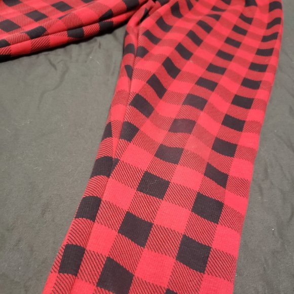 Flannel Leggings Thick Fleece Lined Elastic Waistband Size 7 Girls New NWOT - Picture 3 of 5